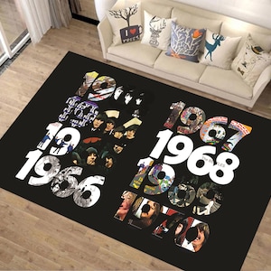 The Beatles Rug, The Beatles Gift, Music Rug, Area Rug, Home Decor Rug, Modern Rugs, For Living Room Rugs, Nostalgic Rugs, Legends Rugs