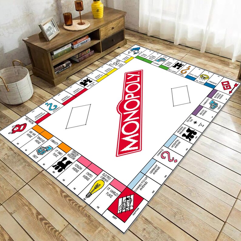 Monopoly Rug Game Rug Board Game Rug Gaming Rug Game Cards Etsy