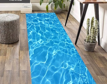 Beach Runner Rug: Ocean Water Surface, Non-slip Hallway Rug - Etsy