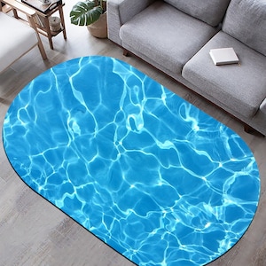 Ocean Wave Area Rug: Nautical Decor, Water Surface Design
