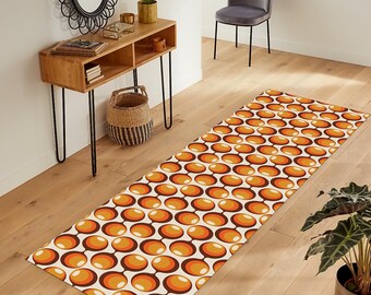 ミッドセンチュリーモダン幾何学模様ラグ：ヒッピーレトロ廊下ランナー