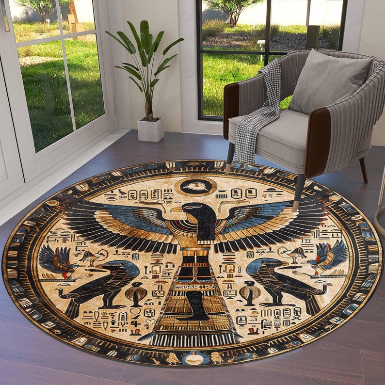 Egypt Rug,hieroglyph Rug,egyptian Decor,for Living Room Rug,ancient