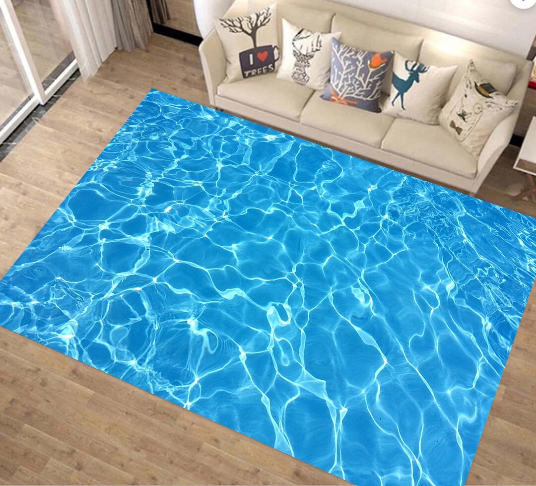 Pool Rug,wave Rug,water Surface Rug,pool Reflection Rug,swimming Pool ...