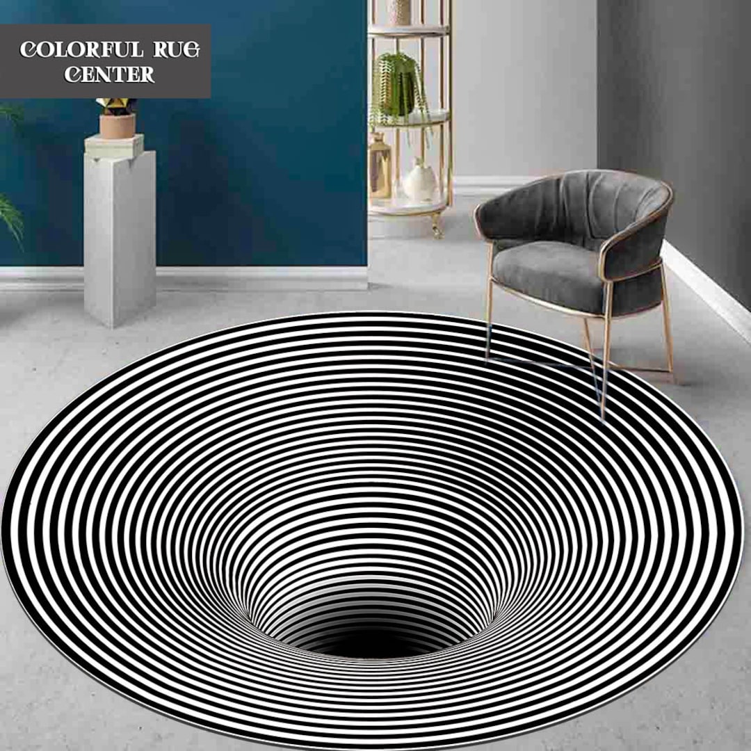 Optical Illusion Rug, Illusion Rug, Optical Illusion, Vortex Illusion