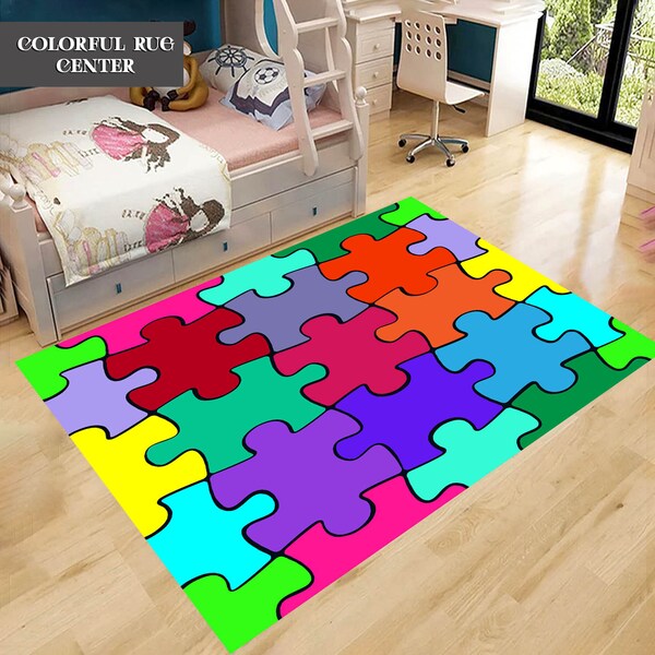 Puzzle Rug Etsy