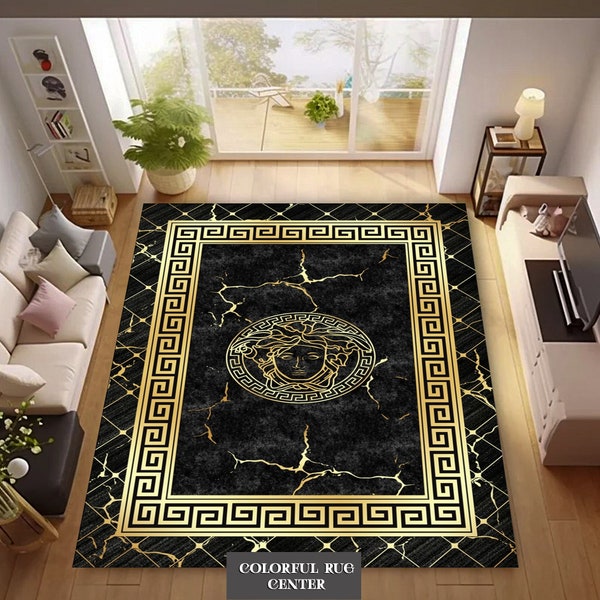 Greek Pattern Rug,Greek Key Pattern Rug,Greek Motifs Rug,Living Room Rug,Marble Pattern Rug,Roman Meander Pattern,Medusa Pattern Rug