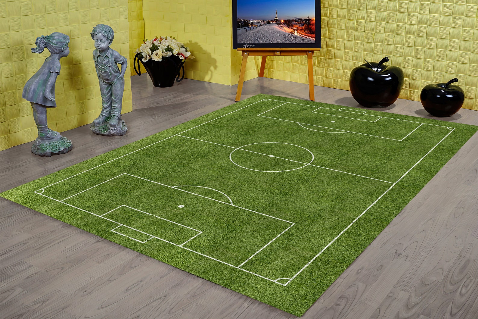 Soccer Field Rug Kids Room Rug Custom Rug Non-slip Rug - Etsy