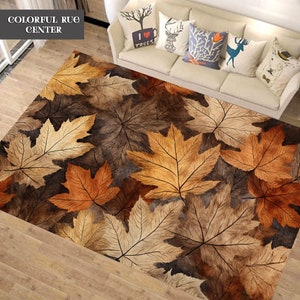 Autumn Rug, Autumn Leafs Rug, Leafs Rug, Fall Rug, Leaf Pattern Rug, Living Room, Autumn Gift, Fallen Leaves Rug, Gift Ideas, Autumn Decor