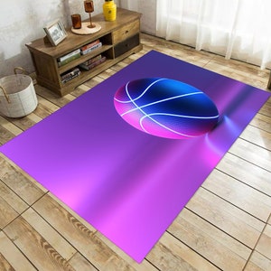 Tappeto da basket, tappeto sportivo, tappeto da area, tappeto da basket, tappeto da camera per ragazzi, tappeto personalizzato, tappeto per adolescenti, regalo di inaugurazione della casa, tappeto da camera per bambini,