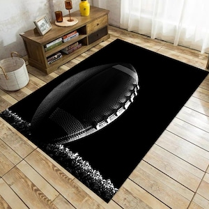 American Football Rug: 3D Sports Area Rug, Boy Room Decor