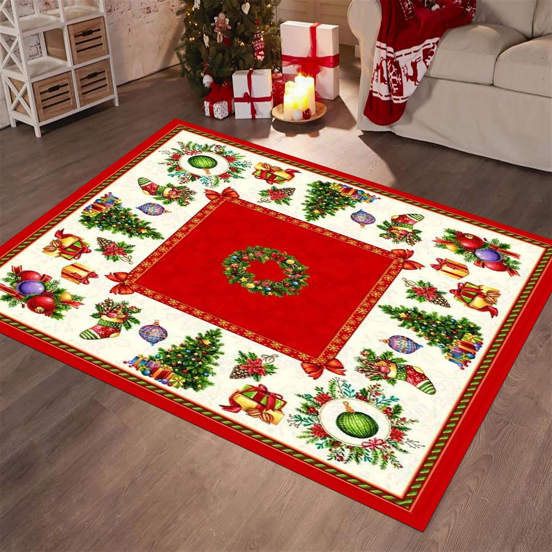 Christmas Rug, Merry Christmas Rug, Christmas Gift Rug, New Year