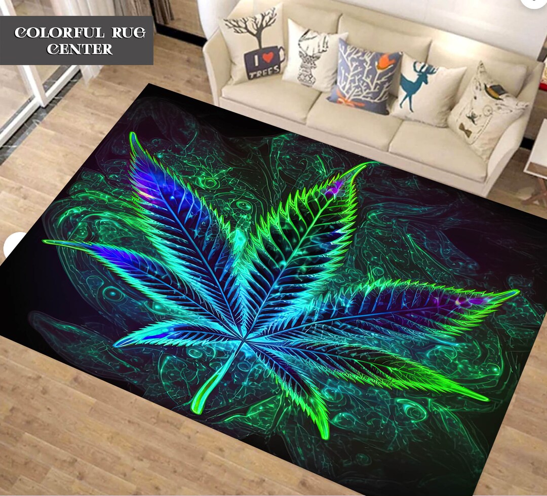 Cannabis Plant, Cannabis Rug, Marihuana Leaf Rug, Cannabis Leaf