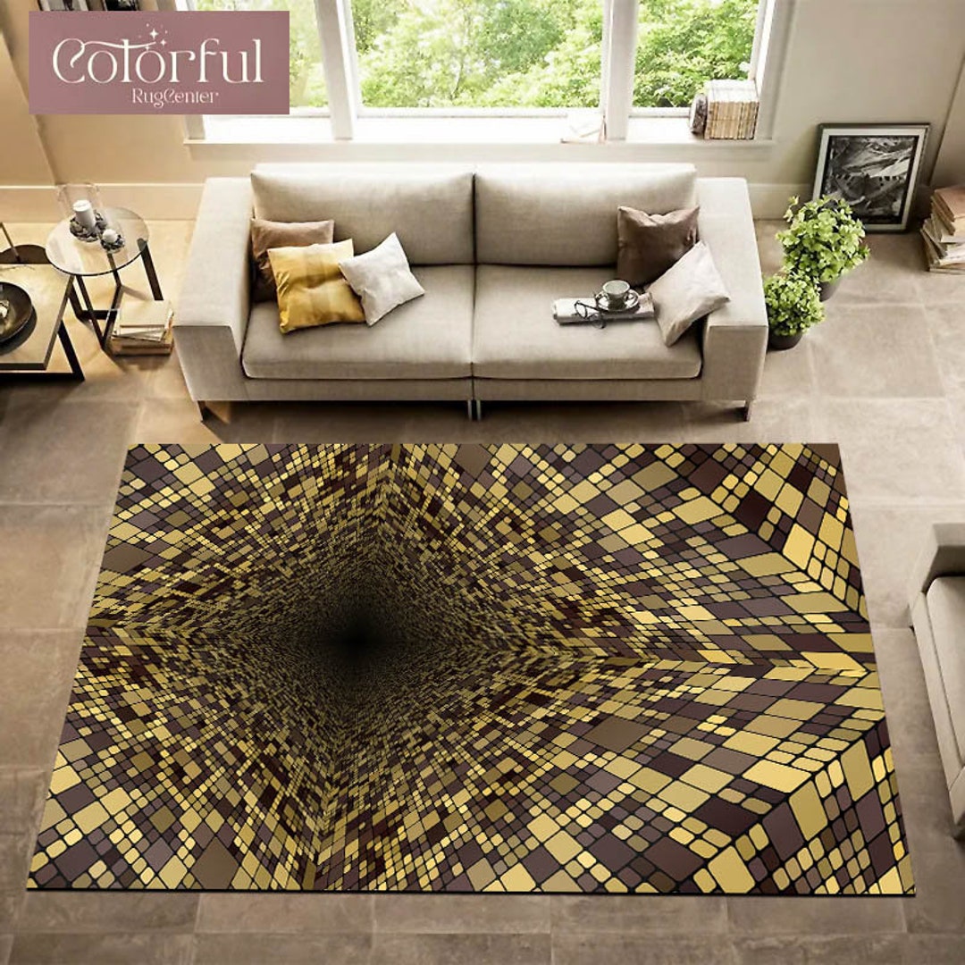 Tunnel Rug Optical Illusion Rug Illusion Rug Rectangular Etsy