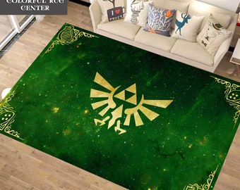 Legend of Zelda Rug, Game Room Rug, Zelda Rug, Gamer Rug, Area Rug, Game Decor, Gamer Room Decor, Gamer Gifts, Home Decor