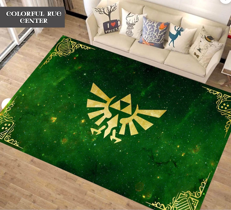Legend of Zelda Rug Game Room Rug Zelda Rug Gamer Rug Area Etsy