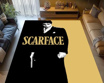 Scarface Rug: Tony Montana Movie Rug, Living Room Decor