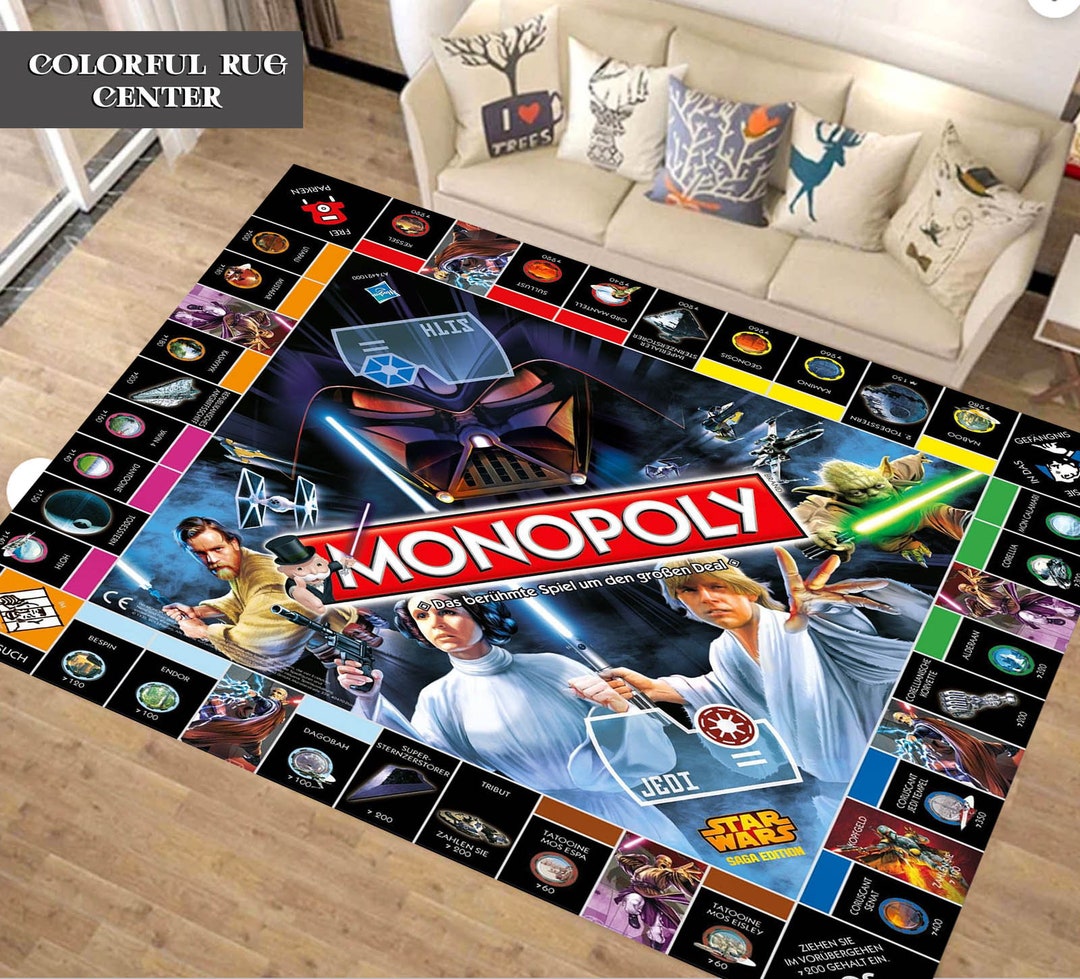 Monopoly Design Rug Star Wars Monopoly Rug: 3D Digital Print, Cotton Woven Base - Etsy