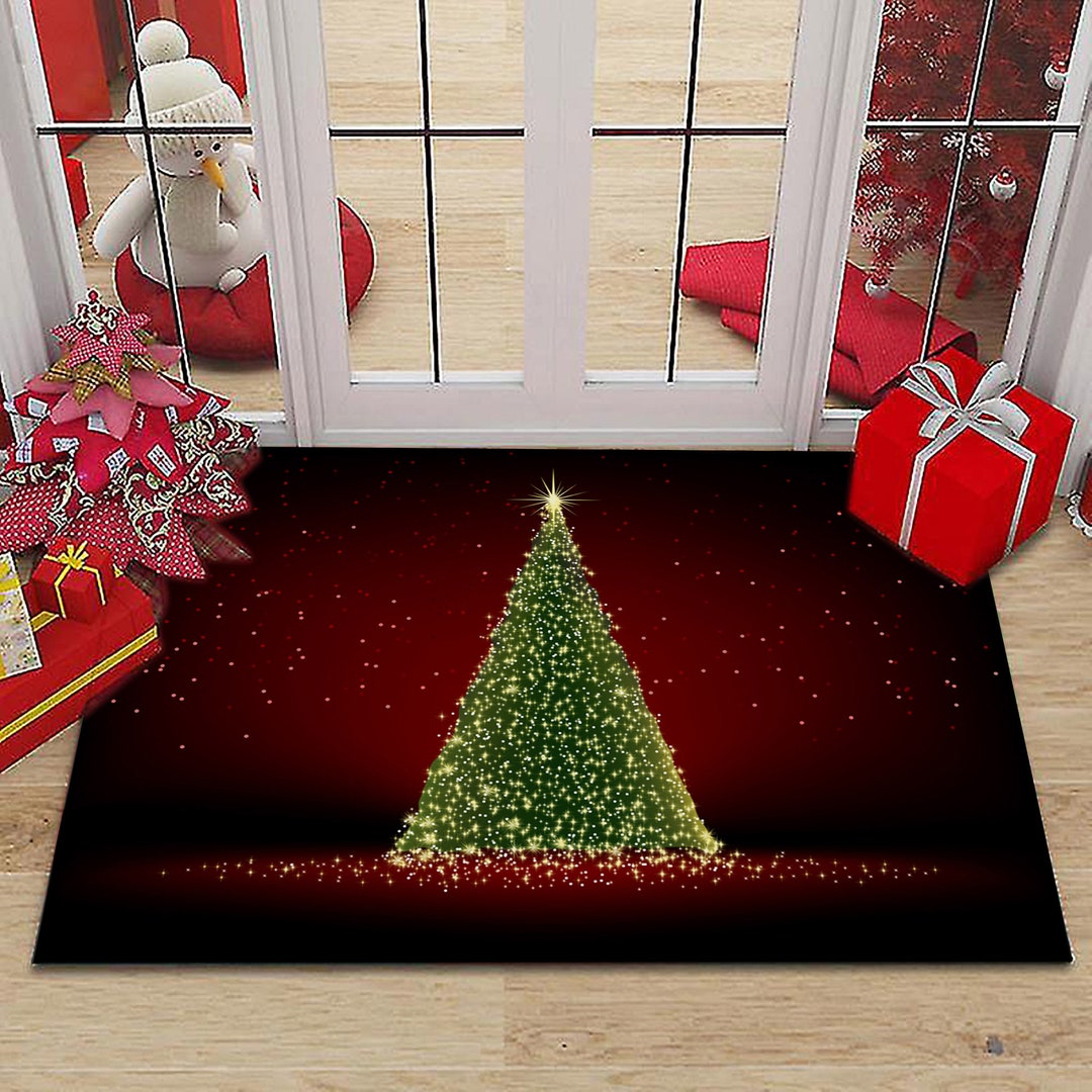 Christmas Rug, Merry Christmas Rug, Christmas Gift Rug, Snowflake Rug
