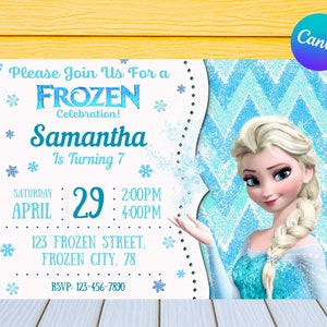 Frozen Birthday Invitation | Kids Birthday Invitation | Editable Frozen Birthday Invitation | Frozen Party Invite