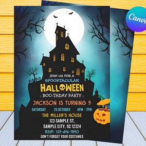 Halloween Invitation | Kids Birthday Invitation | Personalized by US or Instant Editable Sonic Invitation | Halloween Party Invite