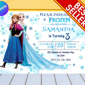 Frozen Birthday Invitation | Kids Birthday Invitation | Editable Frozen Birthday Invitation | Frozen Party Invite
