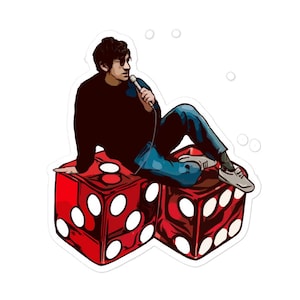 Alex Turner on dice from Arctic Monkeys Opening Night bubble-free stickers
