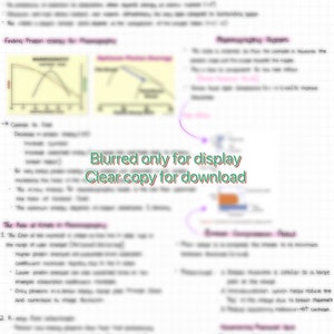 May include: A page of handwritten notes on mammography, a medical imaging technique used to detect breast cancer. The notes include diagrams and explanations of the process, including the role of filters and the use of X-rays. The text includes the phrase "Blurred only for display, Clear copy for download".