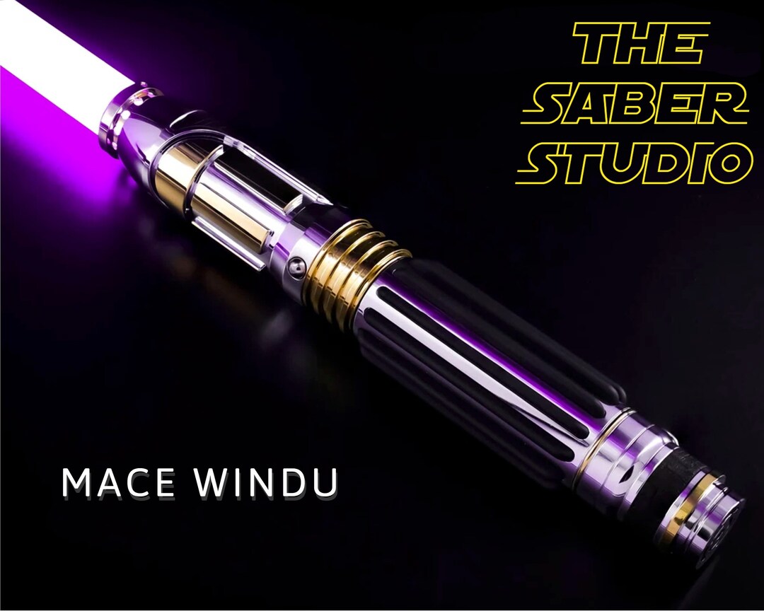 Mace Windu Neopixel Lightsaber baselit Xenopixel Proffie Etsy