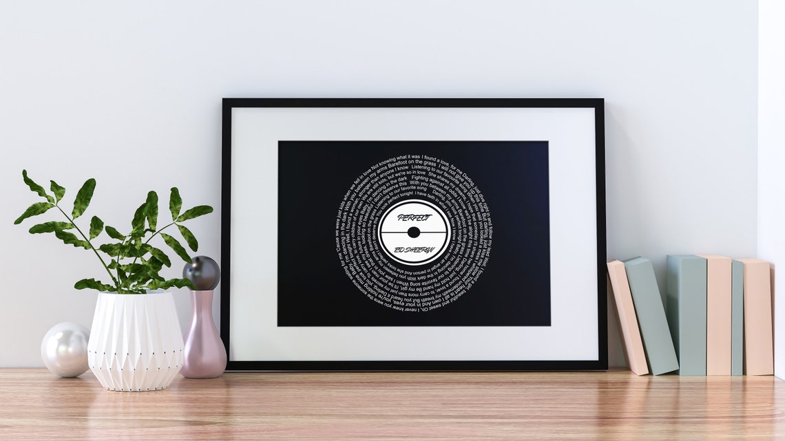 Song Lyrics Wall Art Custom Vinyl Record Song Lyrics Song Etsy