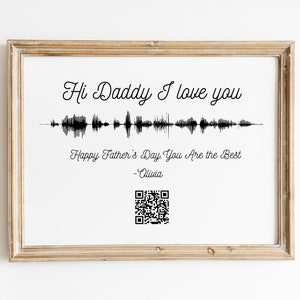 Voice Recording Gift, Personalized Soundwave Art Print, Memorial Gift, Gift For Boyfriend, Gift For Dad, Anniversary Gifts, Wedding Gift