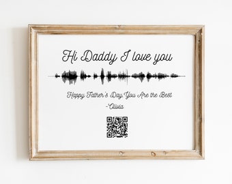 Voice Recording Gift, Personalized Soundwave Art Print, Memorial Gift, Gift For Boyfriend, Gift For Dad, Anniversary Gifts, Wedding Gift