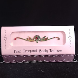 Fine Crystal Lower Back Body Tattoo - reusable