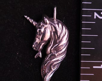 Vintage Sterling Silver Unicorn Pendant