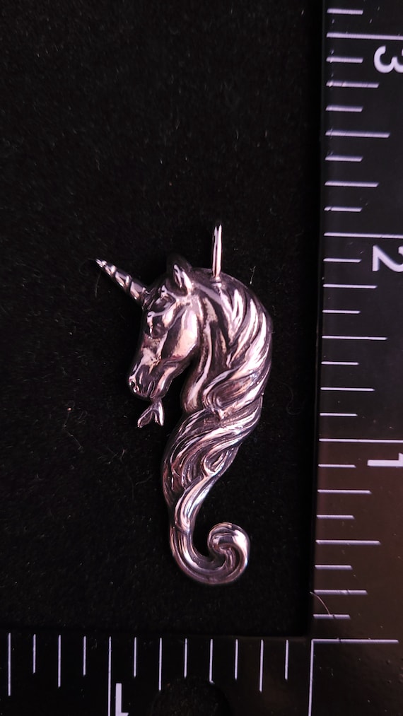 Vintage Sterling Silver Unicorn Pendant