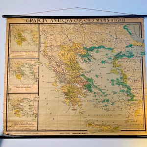 Authentische Klappkarte des antiken Griechenlands (1935) / Seltenes Objekt