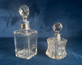 アンティークガラス香水コロン香水瓶 2個セット - Etsy 日本
