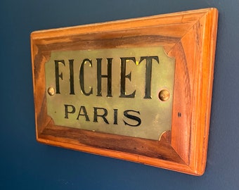 フランスアンティーク真鍮サインプレート「Fichet, Paris」 - Etsy 日本