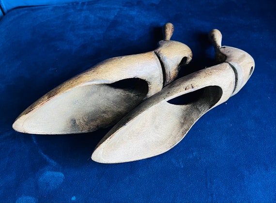 Antique wooden shoe trees Edwardian gentleman’s - image 4