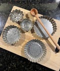 Vintage French tart baking cases or tins