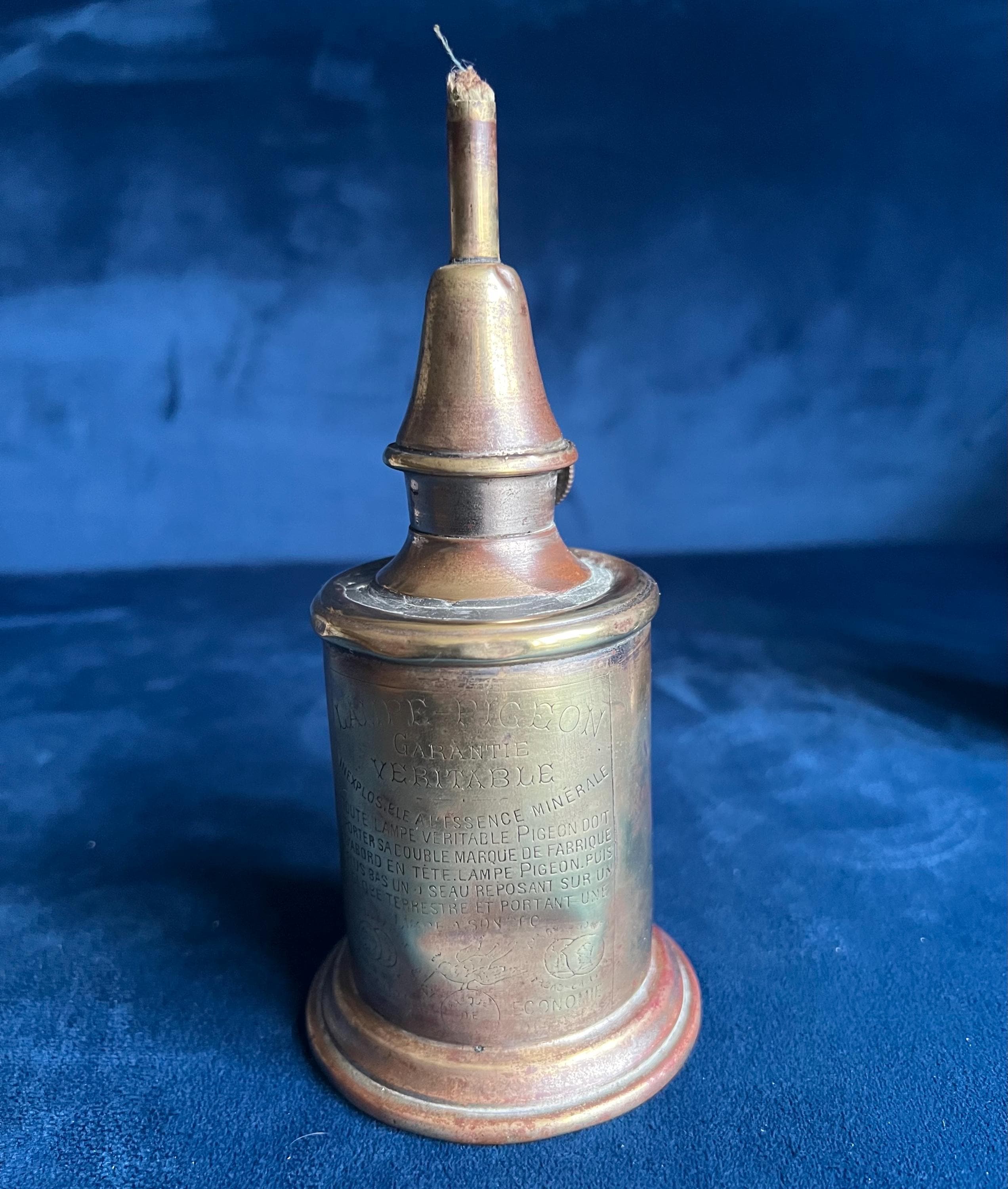 極希少 ABEILLE PIGEON ランプ フランス製 真鍮 1900's Antique French Pigeon Lamps Early 20th Century, Oil Lamps in Brass