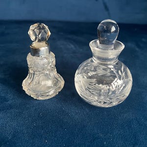 アンティークガラス香水コロン香水瓶 2個セット - Etsy 日本