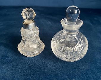 アンティークガラス香水コロン香水瓶 2個セット - Etsy 日本