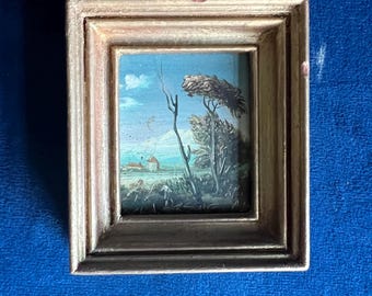 アンティークバロック風景画 ヨーロッパの巨匠による銅版画の油絵 18
