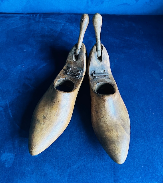 Antique wooden shoe trees Edwardian gentleman’s - image 5