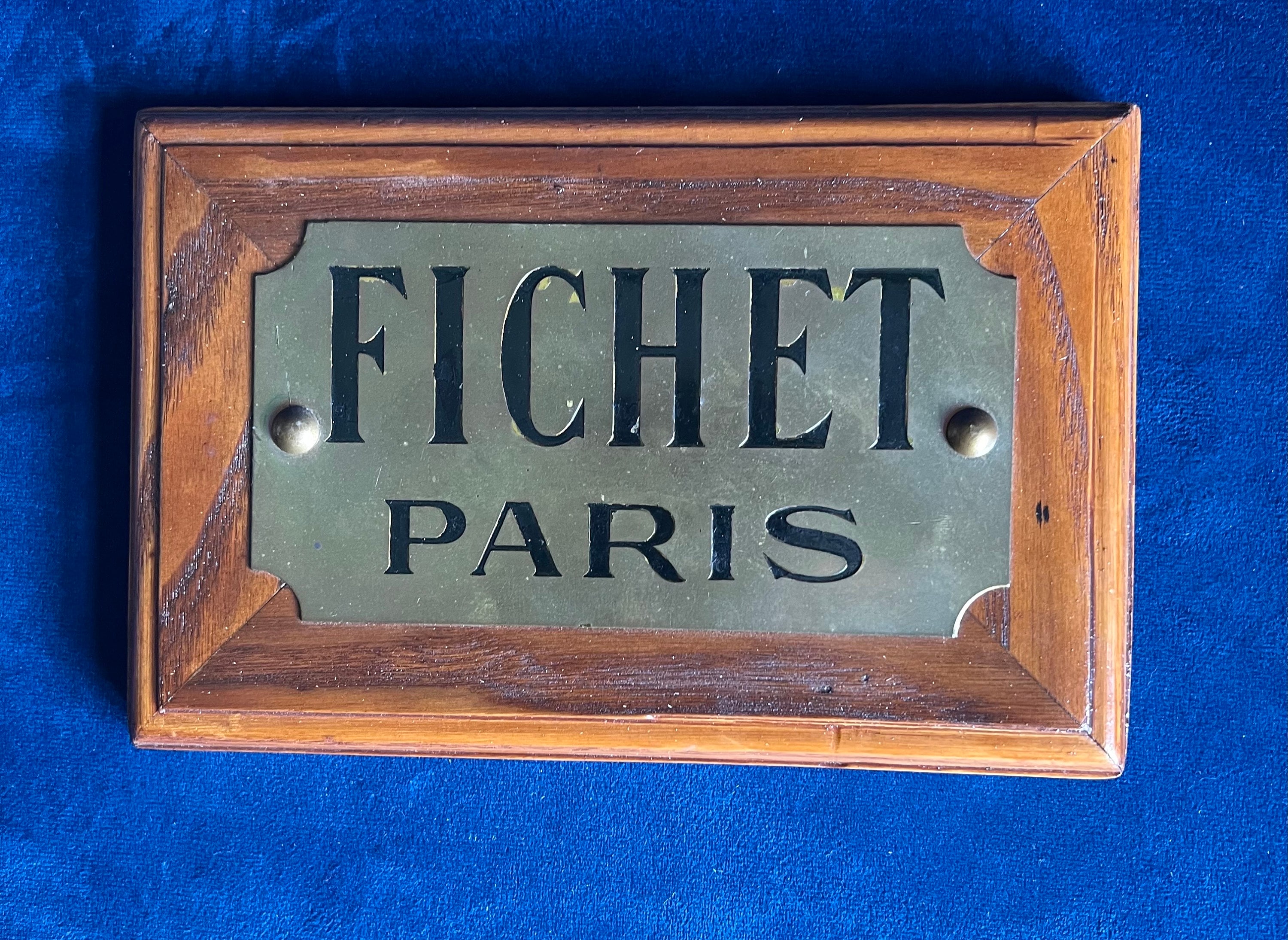 フランスアンティーク真鍮サインプレート「Fichet, Paris」 - Etsy 日本