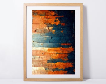 Modern Abstract Downloadable Wall Art Painting Printable | Bronze and blue earth tones | painting