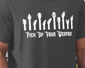 Guitar Lover T-Shirt: Rock N Roll Electric Guitar Tee - 100% Cotton