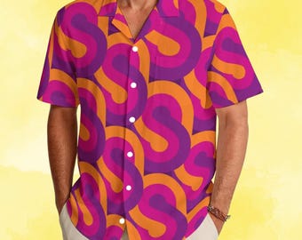 Men’s Psychedelic Shirt | Funky Retro Festival Button Up