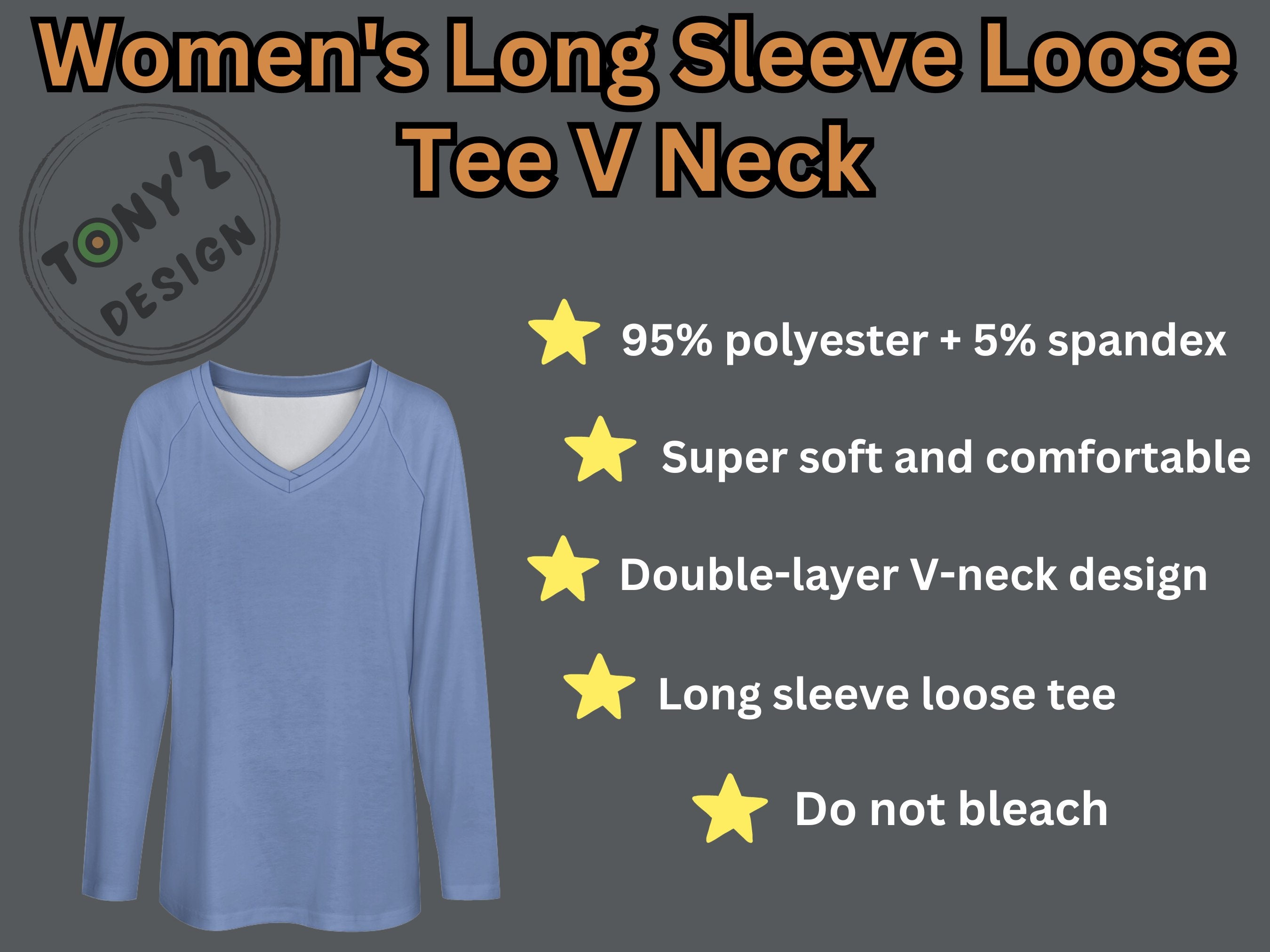 All-Over Print Women's Loose V-neck Short Sleeve T-shirt main image 1