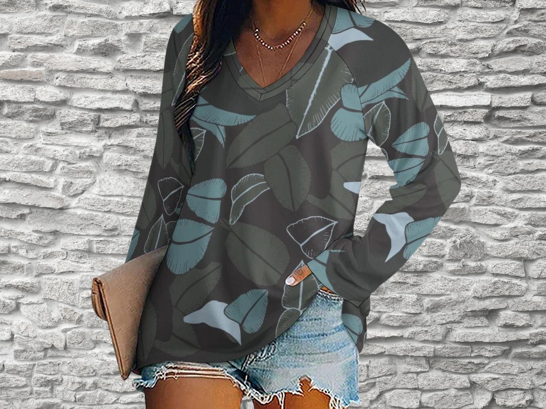 All-Over Print Women's Loose V-neck Short Sleeve T-shirt main image 0